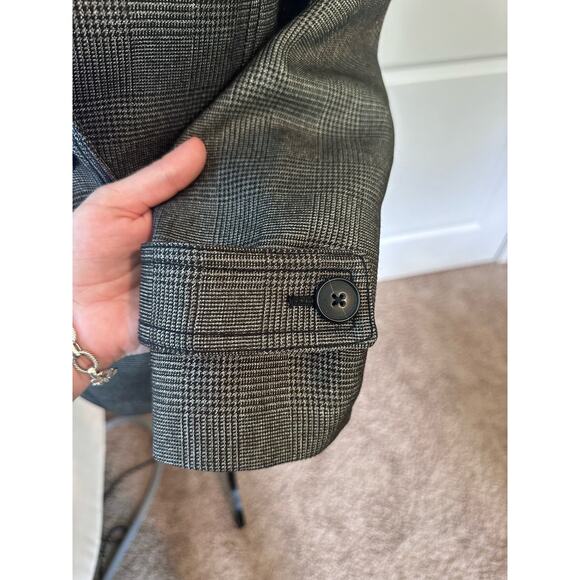 Banana Republic Women’s Sz 4 Houndstooth Blazer with Buckle Sash Workwear Office - Picture 12 of 16